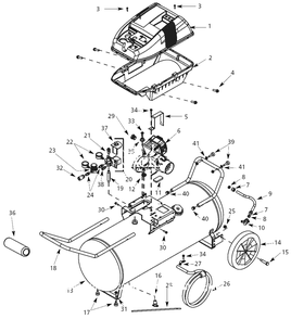 Air-Compressor Parts Diagram and Parts List for WL650703  Campbell Hausfeld Compressor